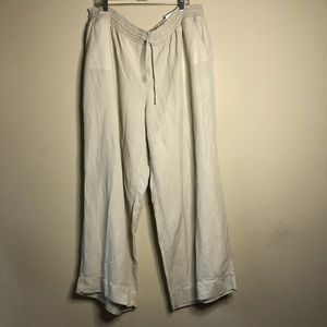 Lane Bryant Wide Leg Linen Pants 22/24